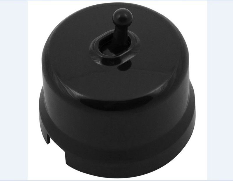 Bironi Лизетта - Ретро розетки и выключатели Выключатель перекрестный BIRONI Черный 1-кл (тумблерный) B1-233-23