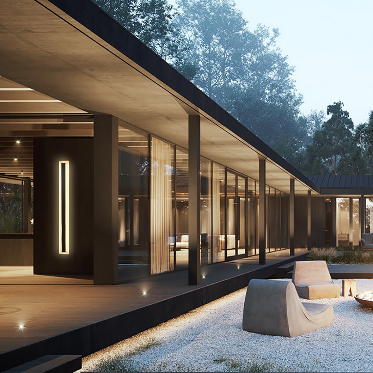 Уличные настенные светильники Светильник уличный светодиодный Feron DH2001 15W 750Lm 3000K черный 48016 