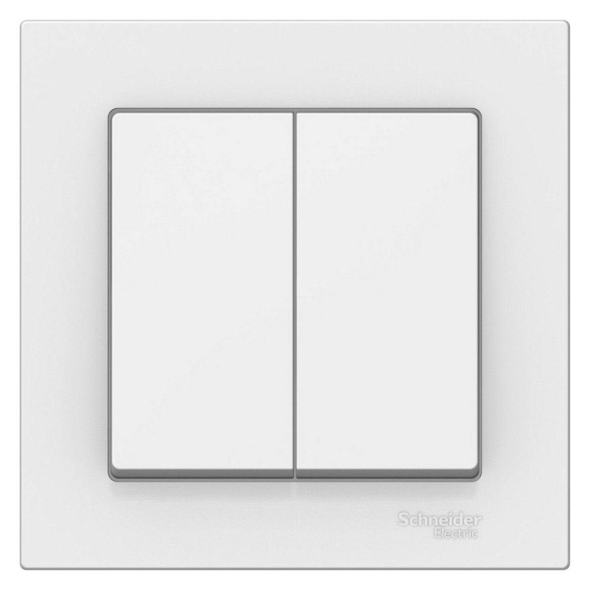 Выключатель Systeme Electric AtlasDesign Лотос 2-клавишный, в сборе ATN001352