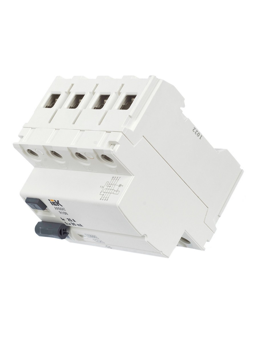 ВДТ УЗО IEK ARMAT R10N 4P 25А 30мА тип A AR-R10N-4-025A030