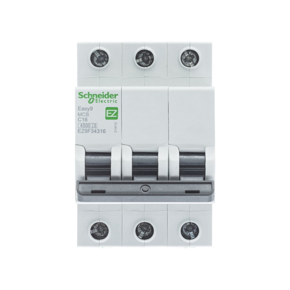 Автоматический выключатель SCHNEIDER ELECTRIC EASY 9 3P 16A (С) 4,5kA EZ9F34316