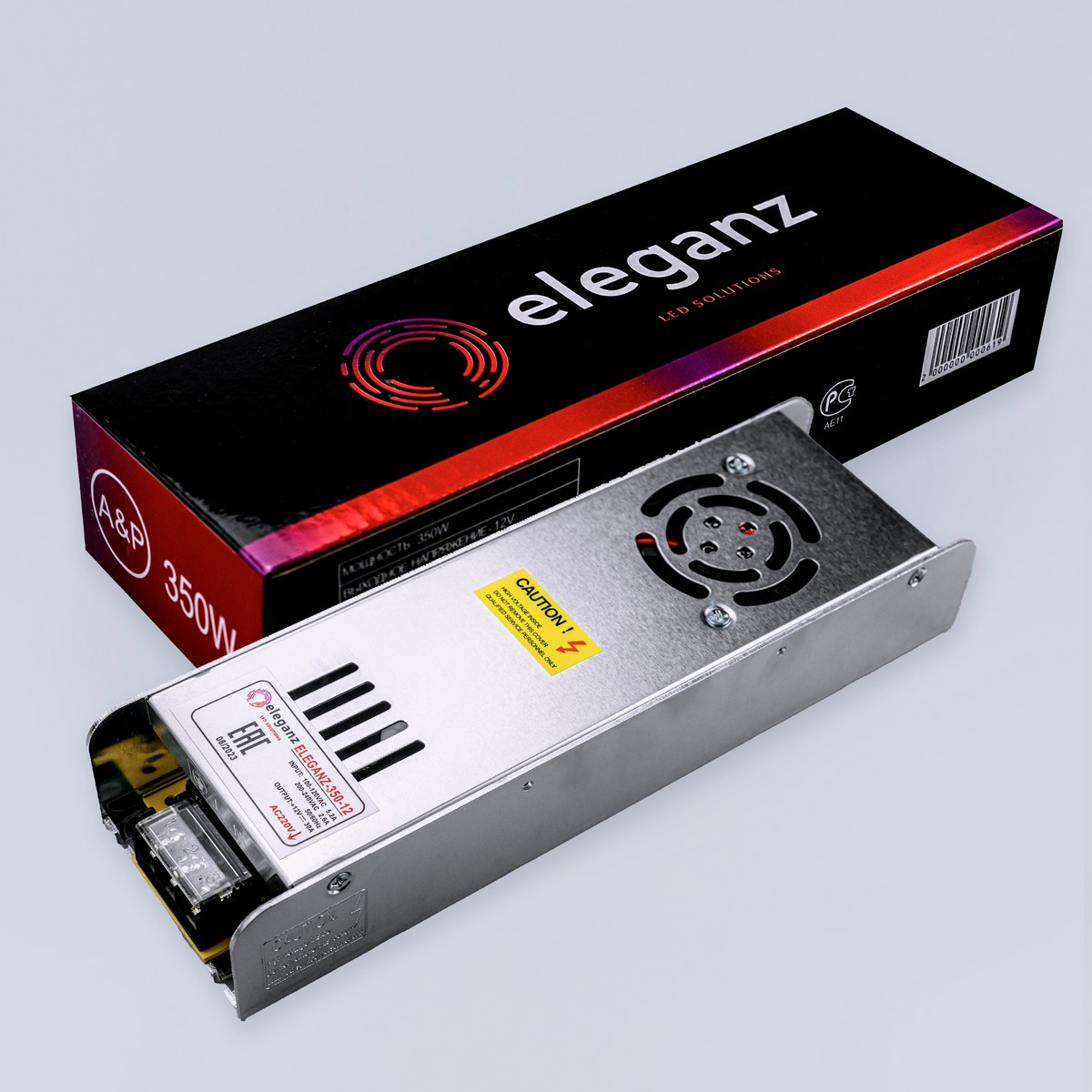 Блок питания для светодиодной ленты Eleganz 12V 350W IP20 узкий 1112