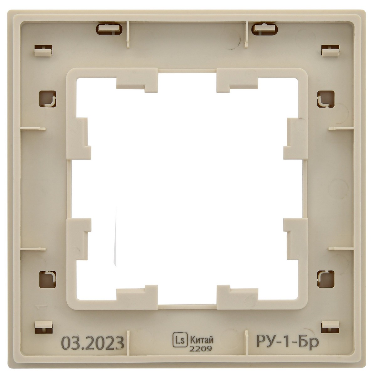 Рамка IEK BRITE DECOR Бежевый рифленый 1-м РУ-1-Бр BR-M12-51-K10