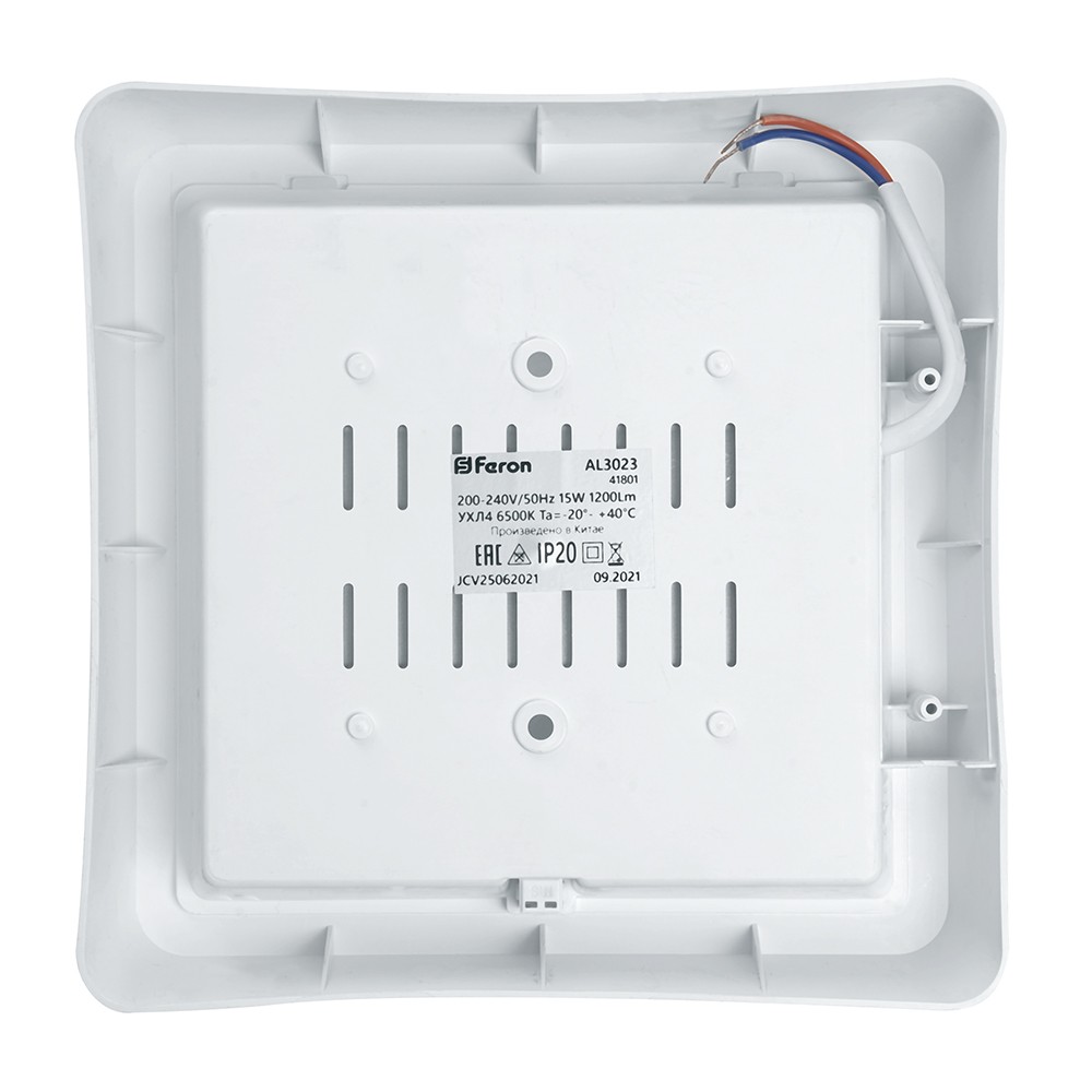 Светодиодные светильники ЖКХ Светильник светодиодный Feron AL3023 с ИК-датчиком 20W 6500K IP20 белый 41803 