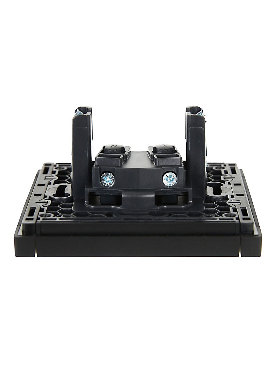 IEK FORTE&PIANO Черный Розетка IEK FORTE&PIANO Черный б/з со шт винтовое крепление 10А FP117