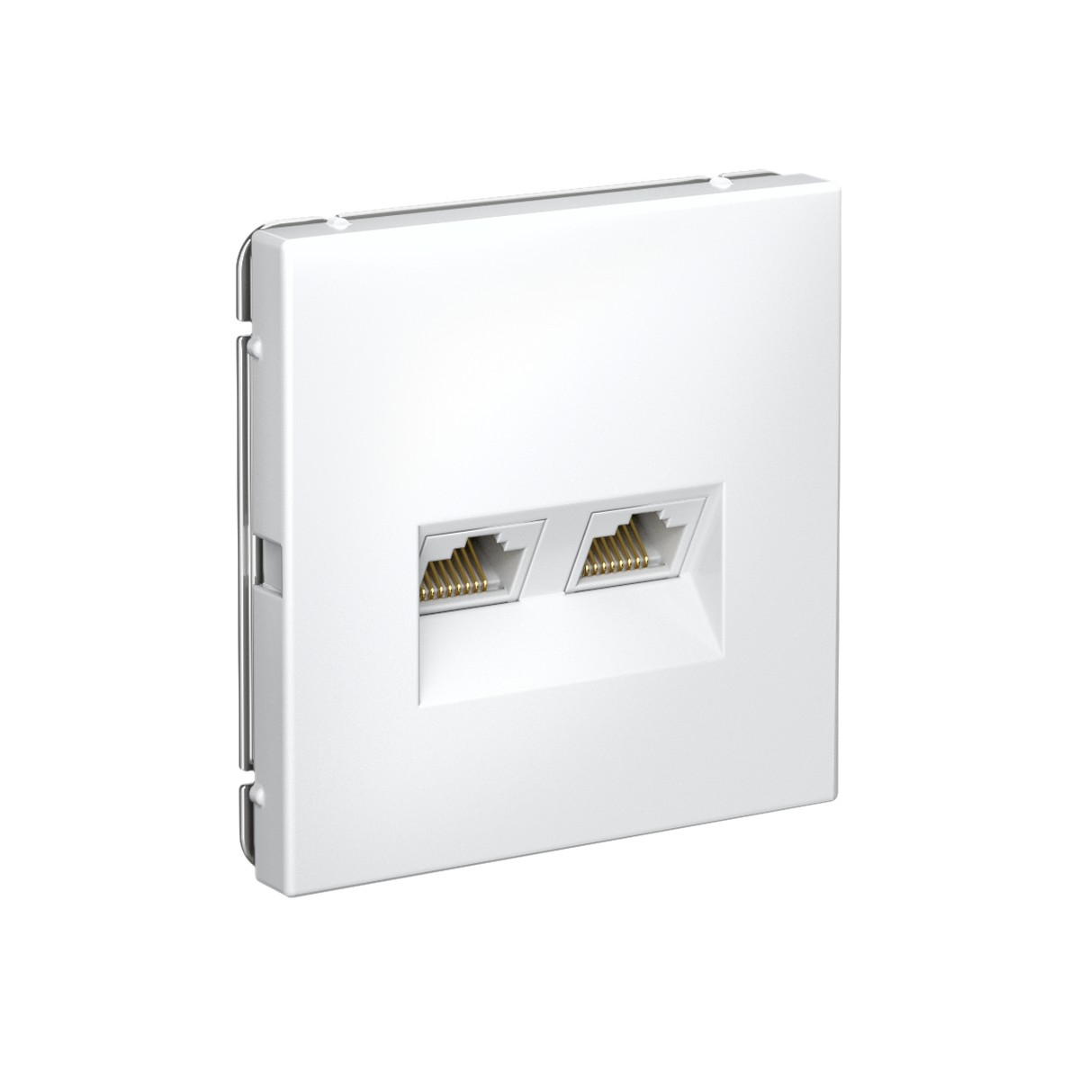Розетка компьютерная Systeme Electric ArtGallery Белый двойная RJ45+RJ45, кат. 5е,