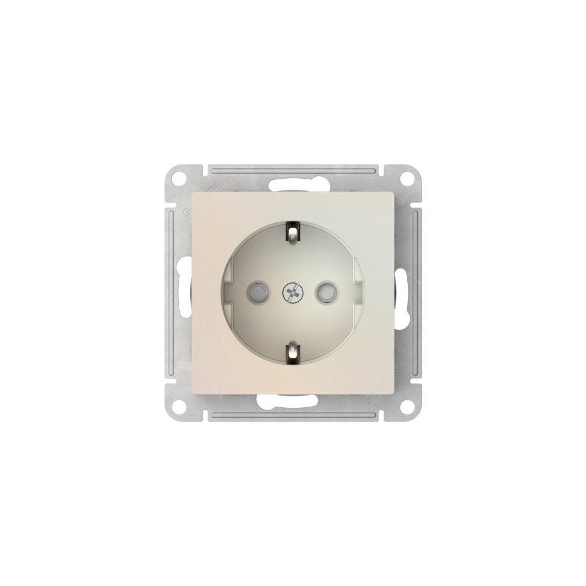 AtlasDesign Жемчуг Розетка SE AtlasDesign Жемчуг с заземлением со шторками быстрозажим. клем. ATN000445S