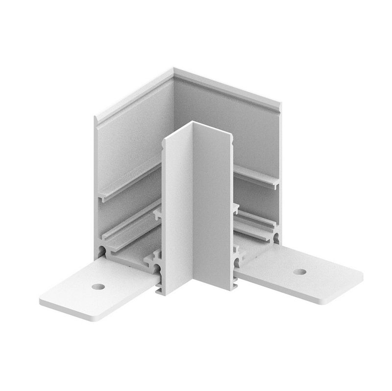 Трековые светодиодные светильники Соединитель угловой Feron для магнитного накладного шинопровода белый LD2001 41978 