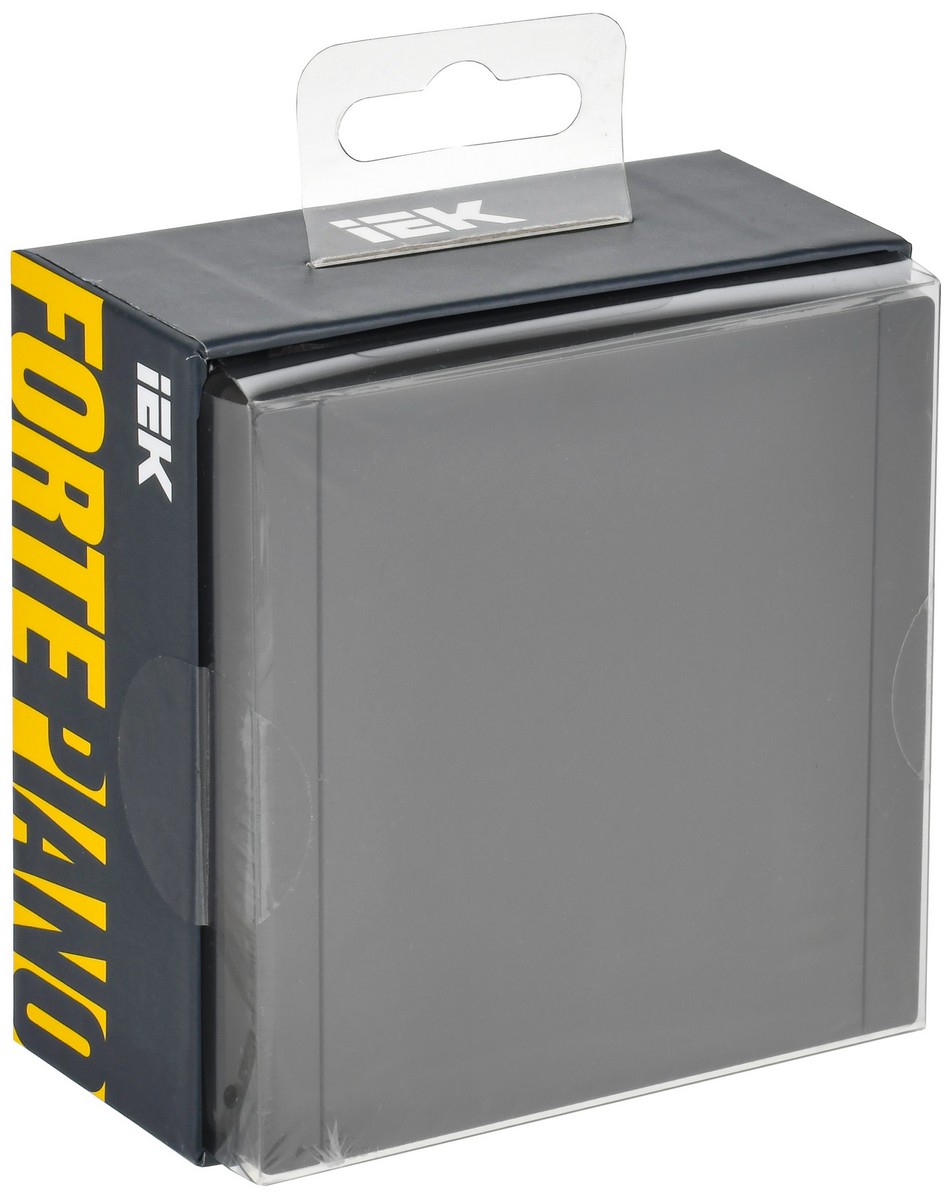 IEK FORTE&PIANO Серый Розетка IEK FORTE&PIANO Серый с/з со шт с крышкой безвинтовое крепление 16А IP44 FP319