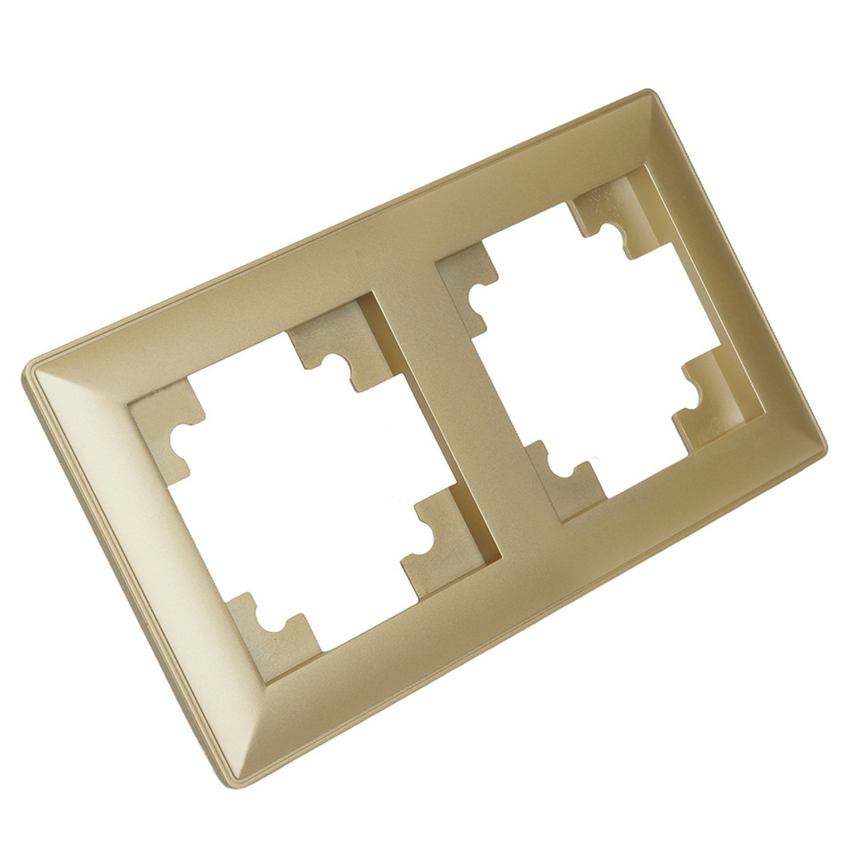 Катрин - Розетки и выключатели Stekker Рамка STEKKER 2-местная Катрин стекло золото PFR00-7002-08 49607