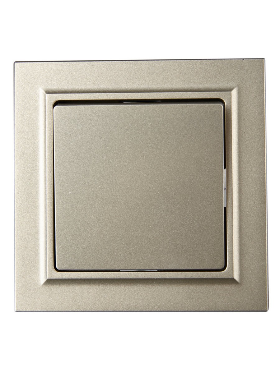 Выключатель IEK BRITE Шампань 1-кл. 10А в сборе ВСР10-1-0-БрШ BR-V10-0-10-K37-F