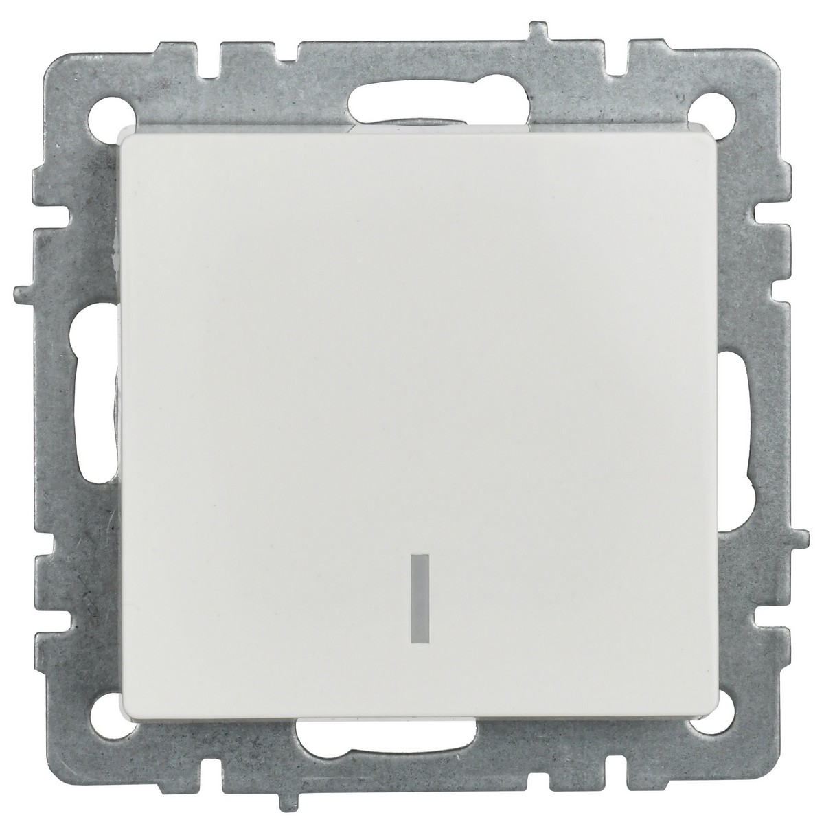 IEK Brite Белый Выключатель IEK BRITE 1-клавишный с индикацией 10А ВС10-1-1-БрБ белый BR-V10-1-10-K01