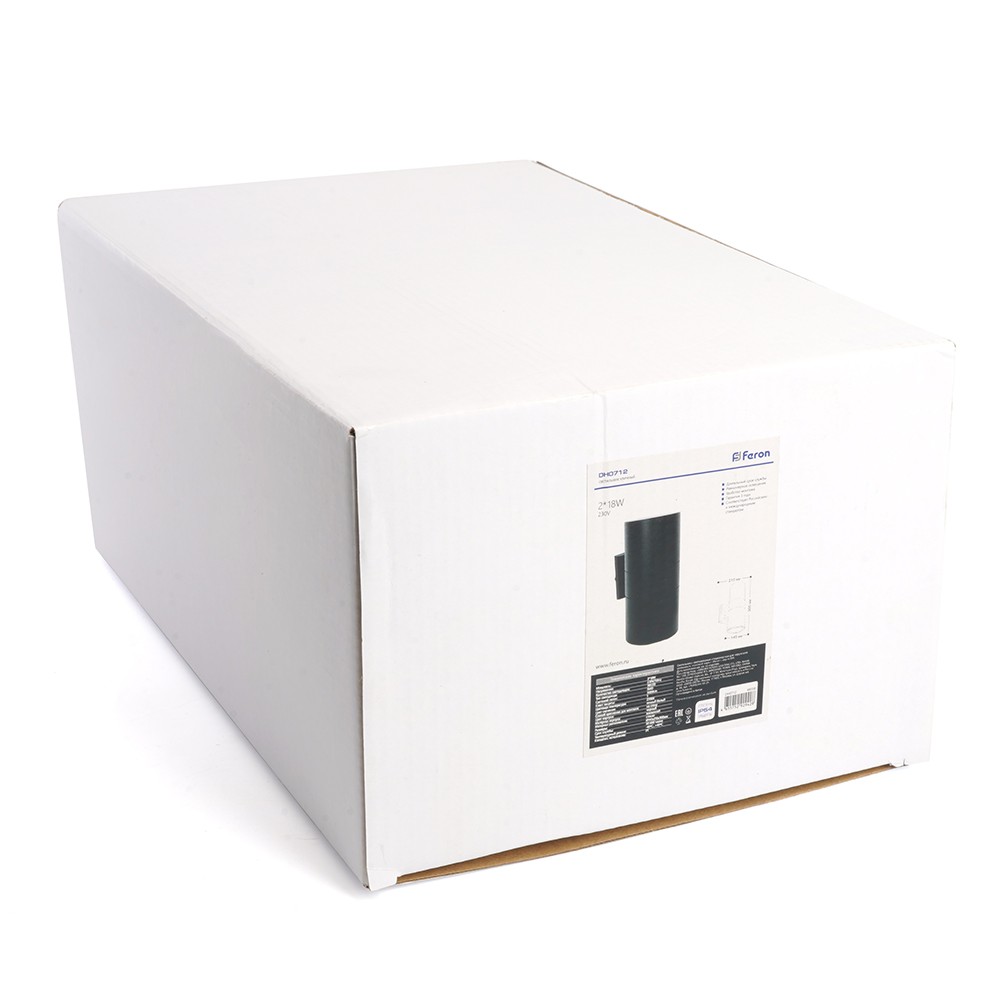 Уличные настенные светильники Светильник уличный светодиодный Feron DH0712 2*18W 3000Lm 2700K черный 48358 