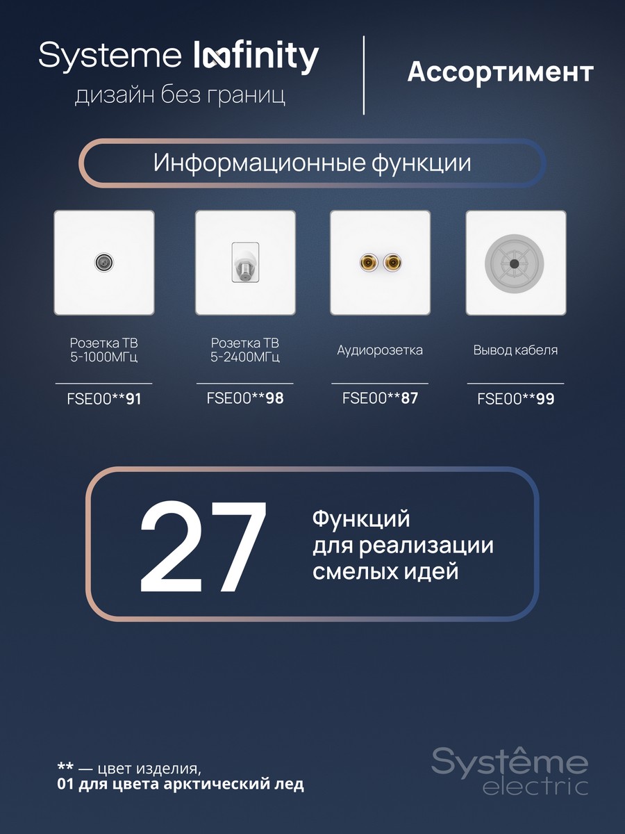 Датчик Systeme Electric Infinity Арктический лед движения 100Вт FSE000137