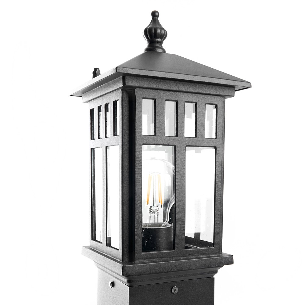 Уличные светильники столб Светильник садово-парковый Feron PL676 столб 60W 230V E27 черный 11691 