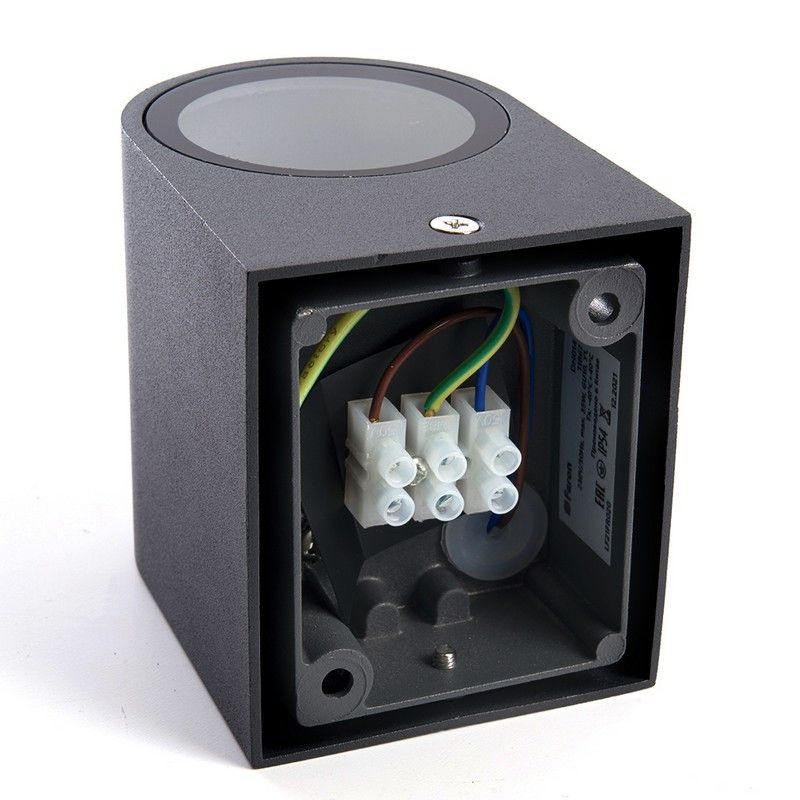 Уличные настенные светильники Светильник садово-парковый Feron DH014 на стену GU10 230V черный 11866 