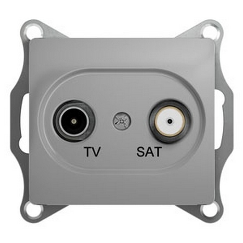 Розетка TV-SAT Systeme Electric Glossa Алюминий одиночная 1DB GSL000397