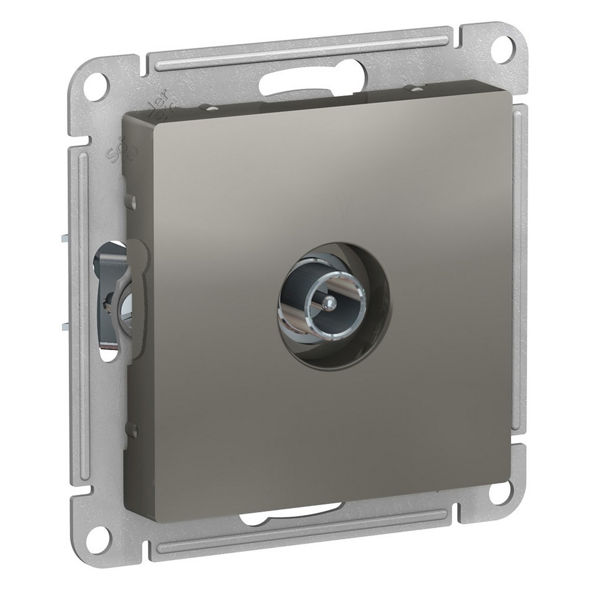 AtlasDesign Сталь Розетка TV Systeme Electric AtlasDesign Сталь проходная 4DB, ATN000992