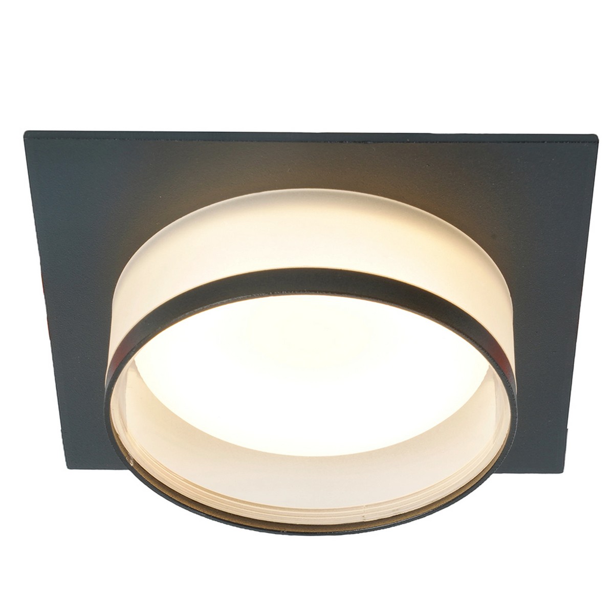 Встраиваемые светодиодные светильники Светильник встраиваемый Feron DL501 потолочный GX53 черный квадрат 51088 