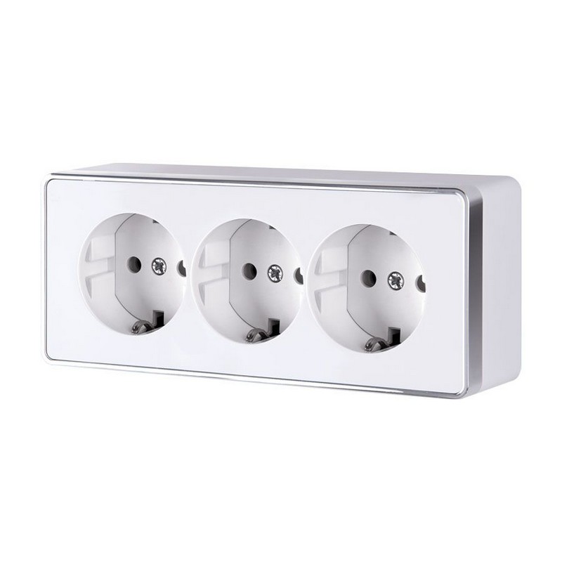 Werkel Gallant белый Розетка Werkel 3-я с заземлением и шторками Gallant (белый) W5073101
