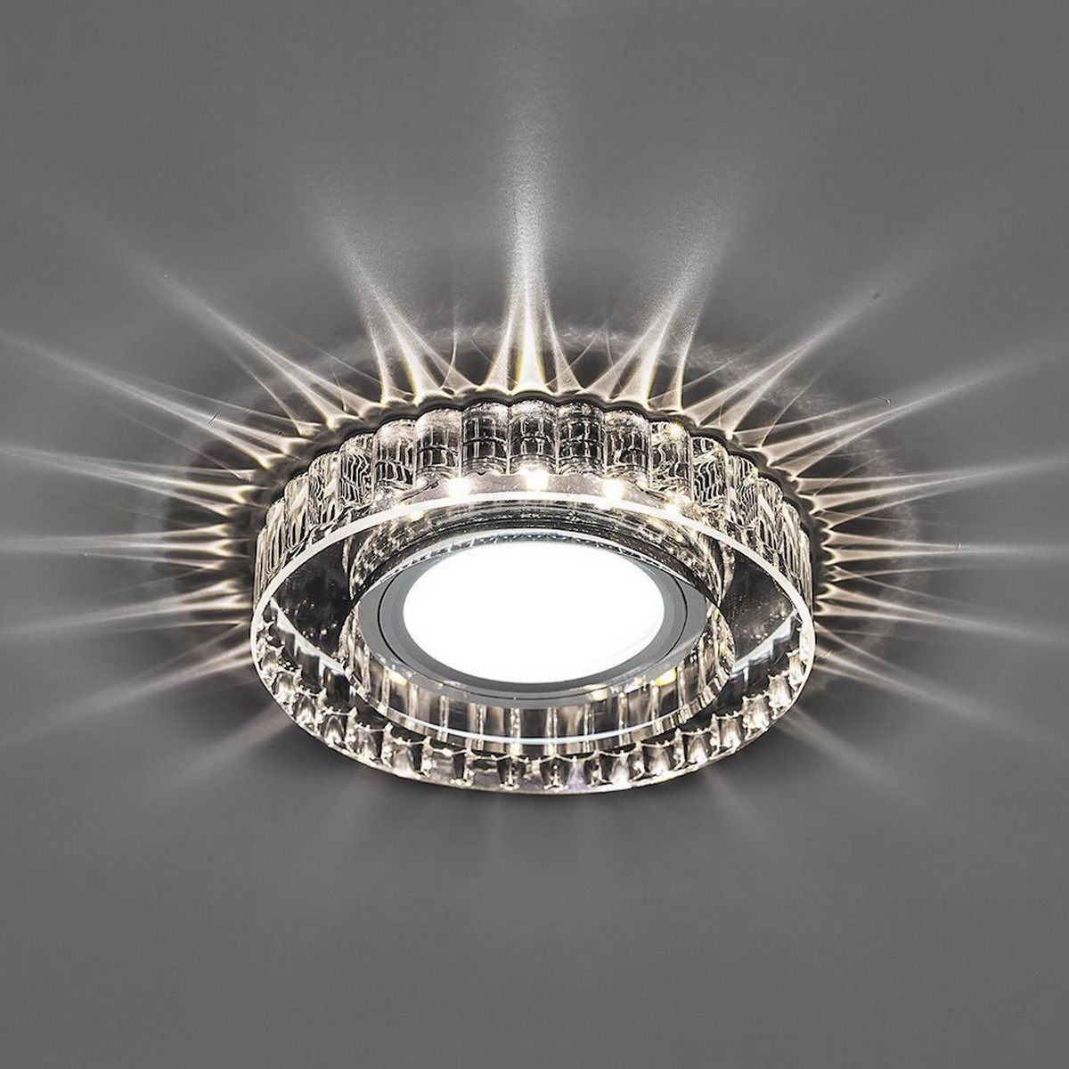 Светильник встраиваемый Feron CD985 с LED подсветкой MR16 прозрачный 32662