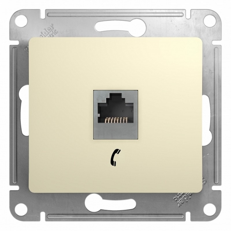 Розетка телефонная Systeme Electric Glossa Бежевый RJ11 GSL000281T