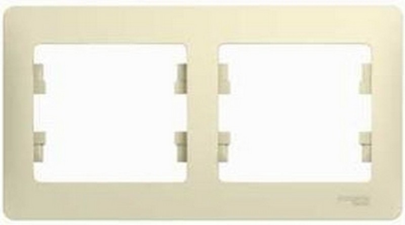 Рамка Systeme Electric Glossa Бежевый 2-я, горизонтальная GSL000202