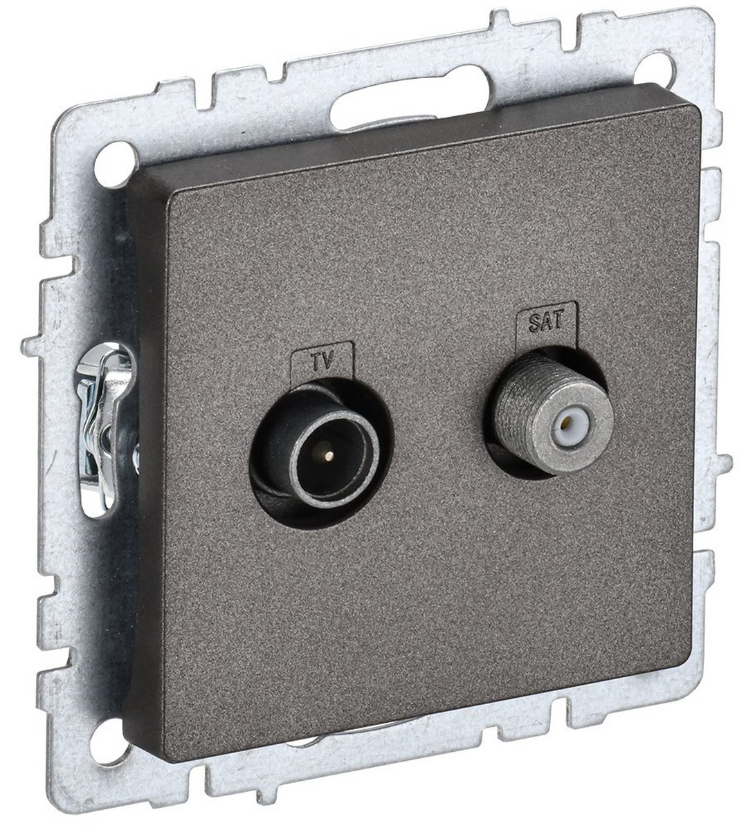 IEK Brite Бронза Розетка IEK BRITE двойная TV+SAT РТВ/РСп12-БрТБ темная бронза BR-AF20-O-K45