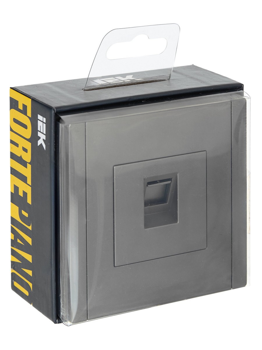 IEK FORTE&PIANO Сталь Розетка IEK FORTE&PIANO Сталь комп. RJ45 кат.6 FP531