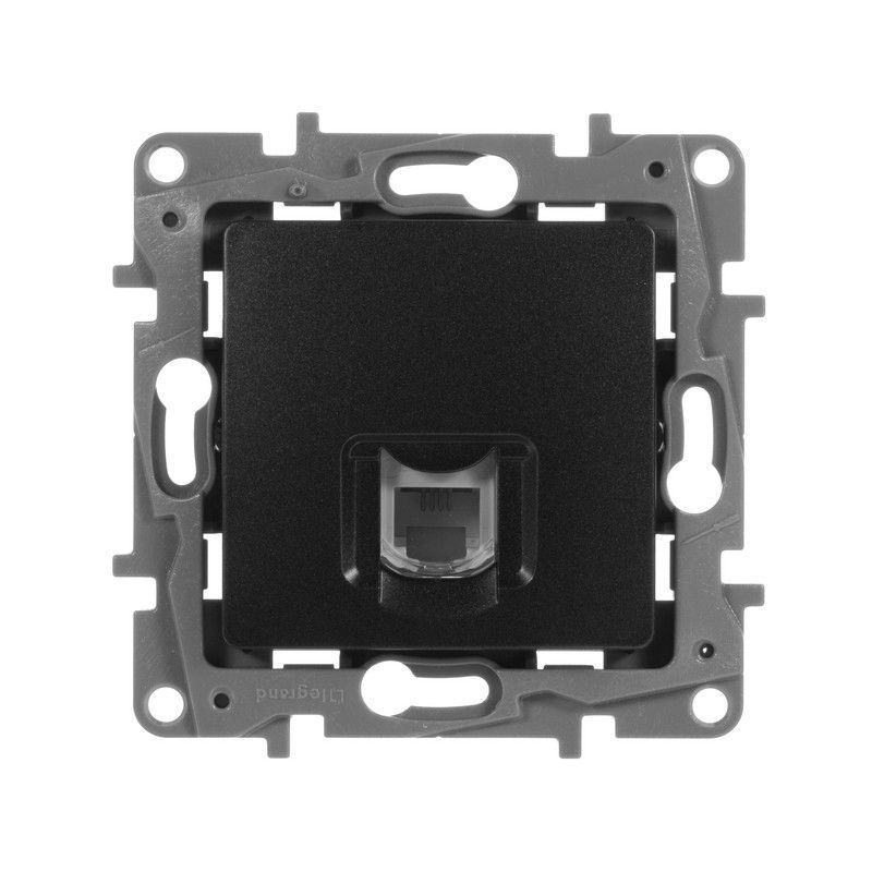 Legrand Etika Антрацит Розетка телефонная Legrand Etika антрацит   (RJ11) 672640