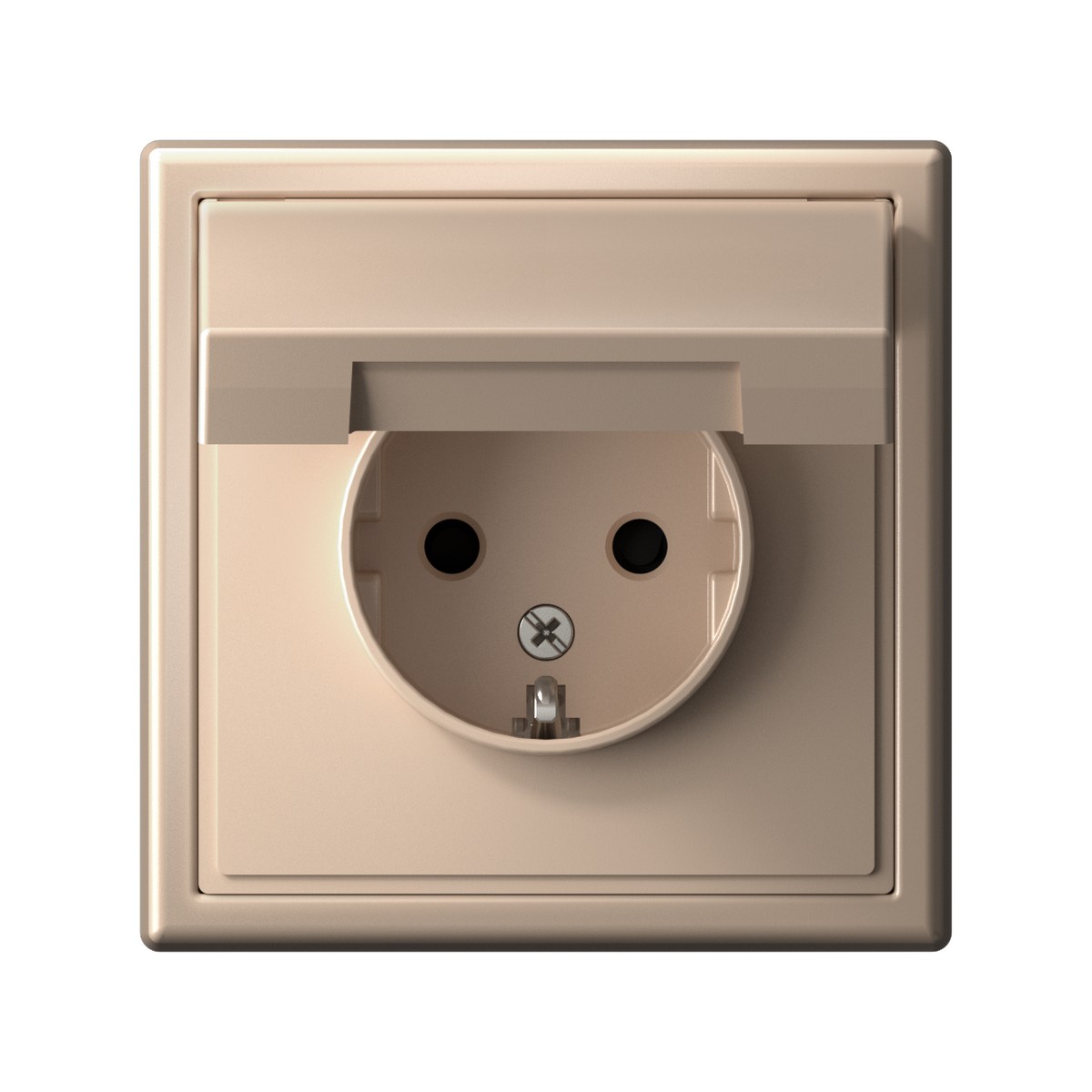 Розетка Systeme Electric ArtGallery Песочный с заземл. со шторк. с крышкой 16А IP20 GAL001246
