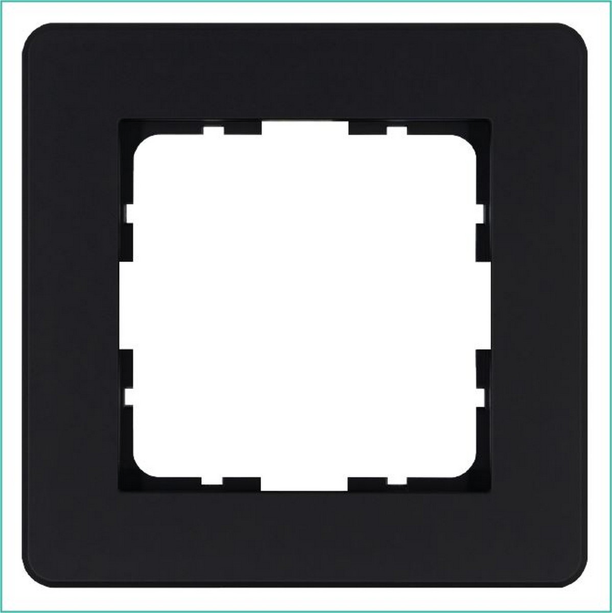 JASMART G - розетки и выключатели Рамка JASMART G-Flex 1-постовая черный матовый (soft touch) G1101PB