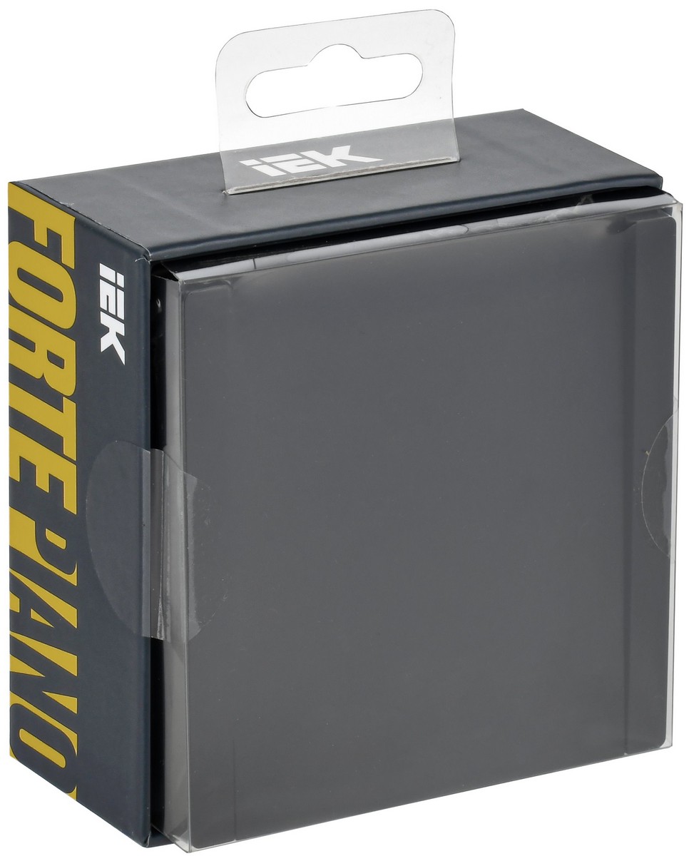 IEK FORTE&PIANO Черный Выключатель IEK FORTE&PIANO Черный 1-кл самовозвратный 10А FP110