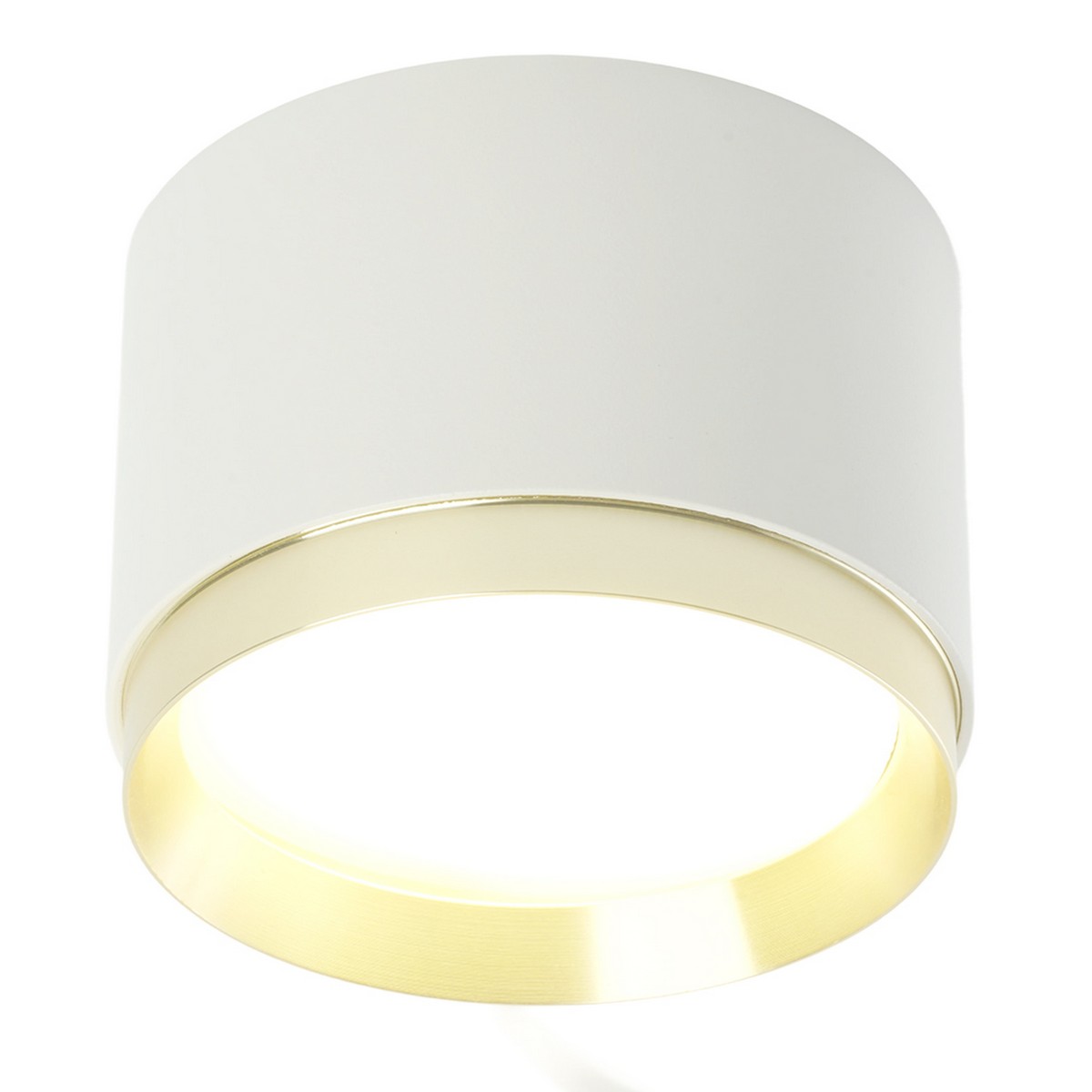 Светильники споты светодиодные Светильник Feron потолочный Barrel DUET HL459 GX53 белый + золото IP20 52022 