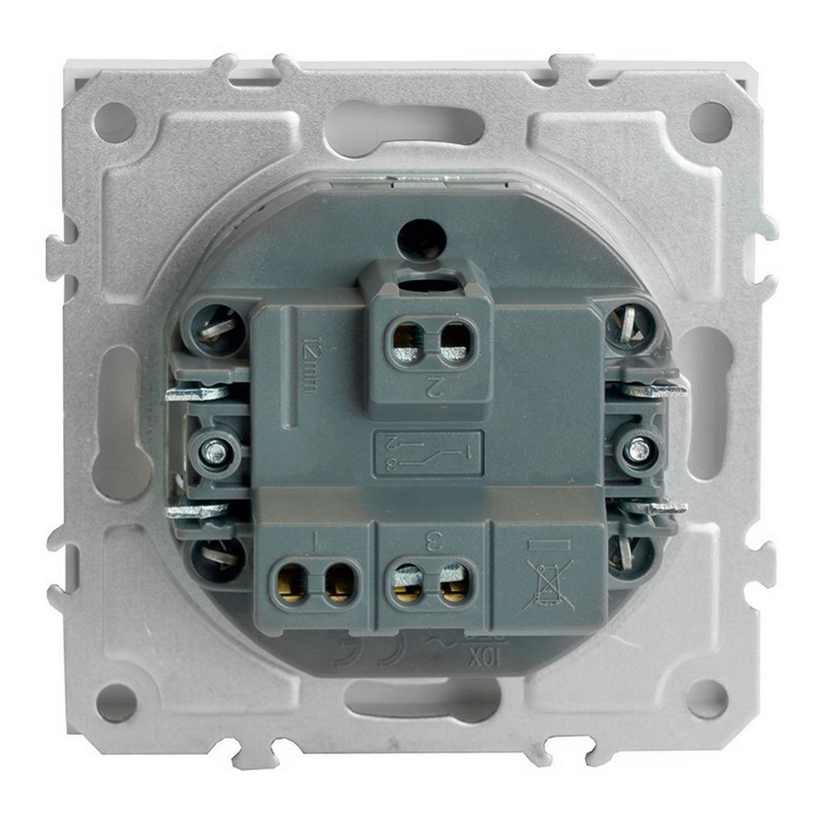 Переключатель 1-клавишный STEKKER,  Эмили, RSW10-5105-01ZK, белый фарфор, soft touch 50232