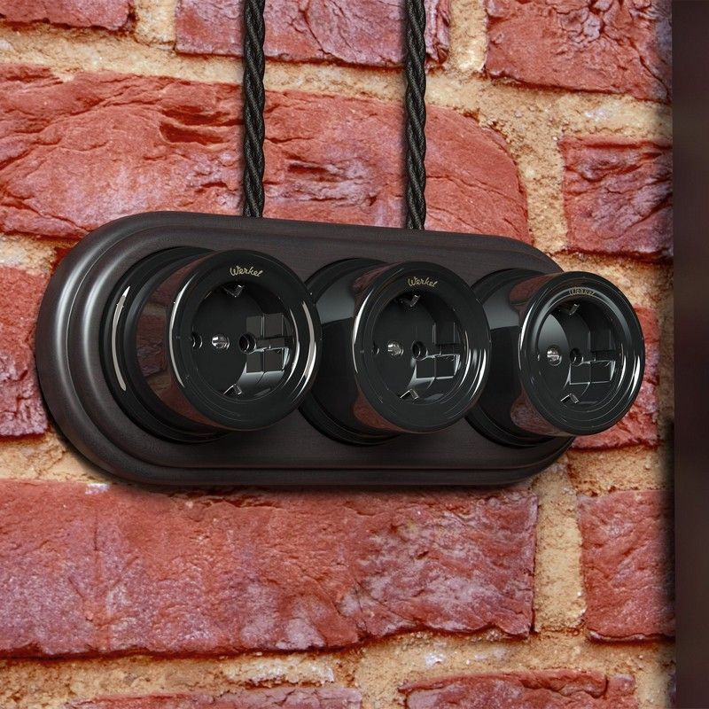 Витой ретро провод (кабель) Ретро кабель Werkel витой 3х1,5 (черный) 20 м (под заказ) W6453208 