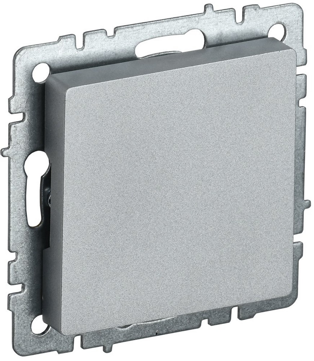 IEK Brite Алюминий Заглушка IEK BRITE c суппортом МЗ10-БрА алюминий BR-PL10-K47