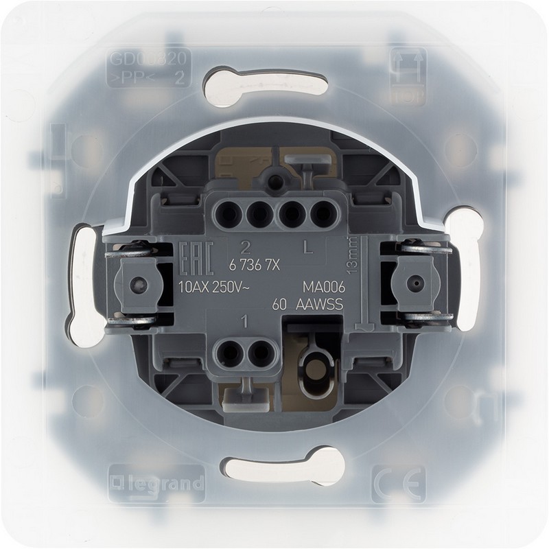 Переключатель Legrand INSPIRIA Слоновая кость IP44 10 AX 250 В 673671