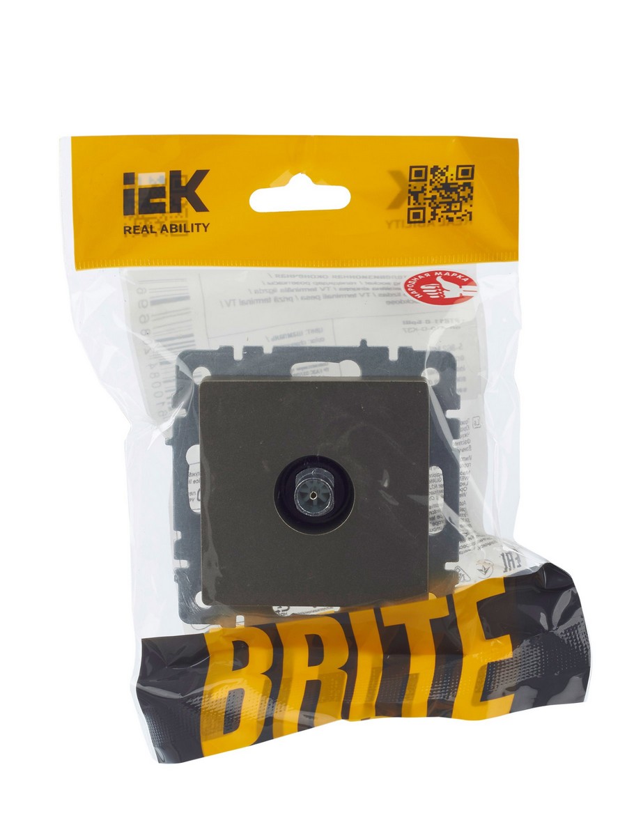 Розетка IEK BRITE TV оконечная РТВ11-0-БрШ шампань BR-A10-O-K37