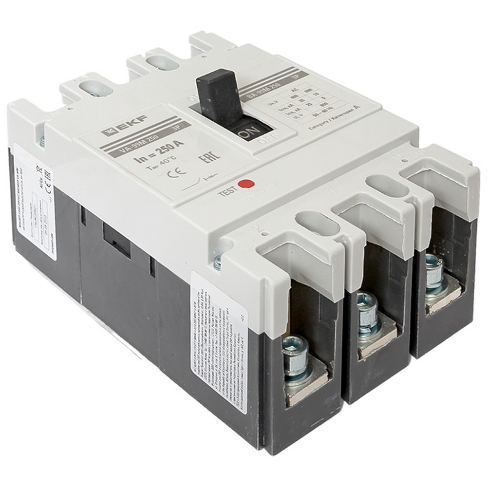 3 полюсные (трехполюсные) Автоматический выключатель EKF PROxima ВА-99М 250/250А 3P 35кА mccb99-250-250m 