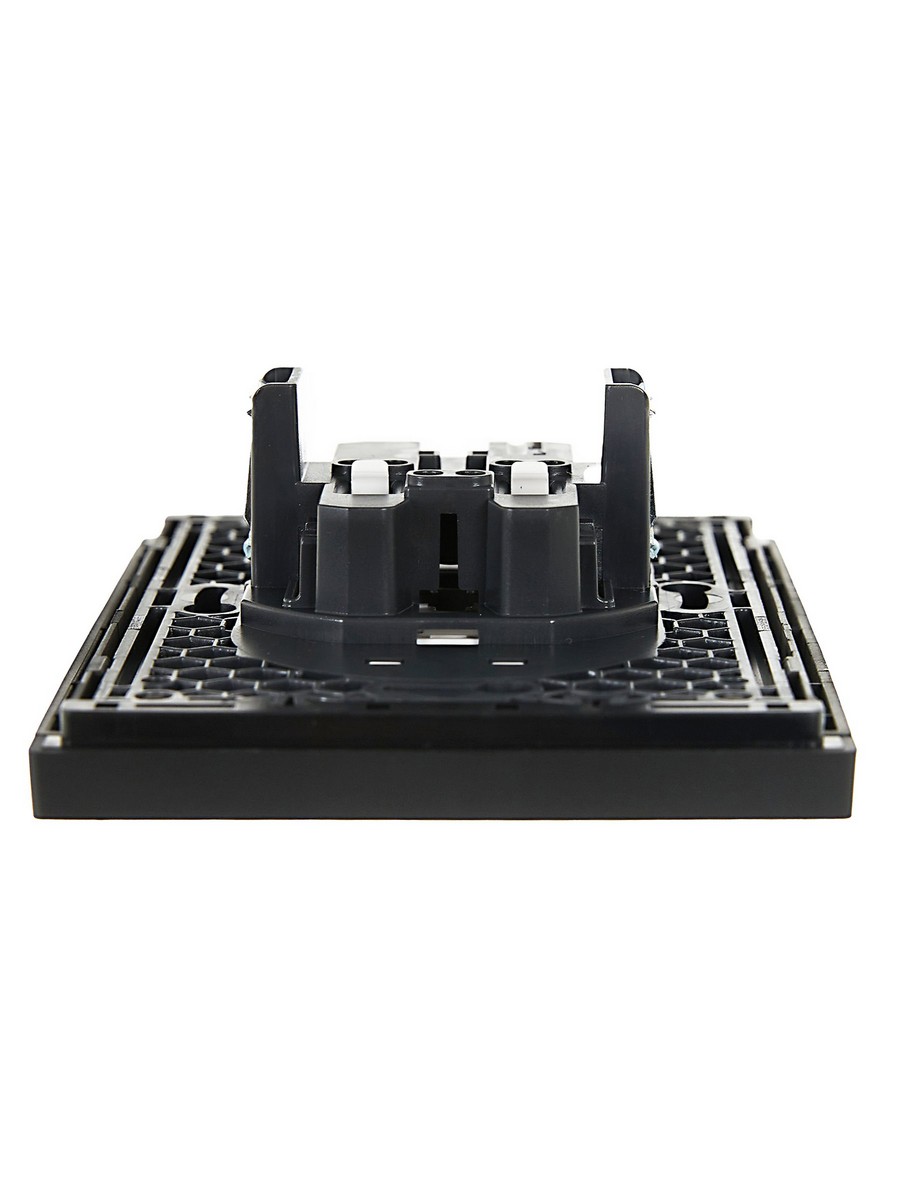 IEK FORTE&PIANO Черный Розетка IEK FORTE&PIANO Черный 2-я б/з со шт безвинтовое крепление10А FP125