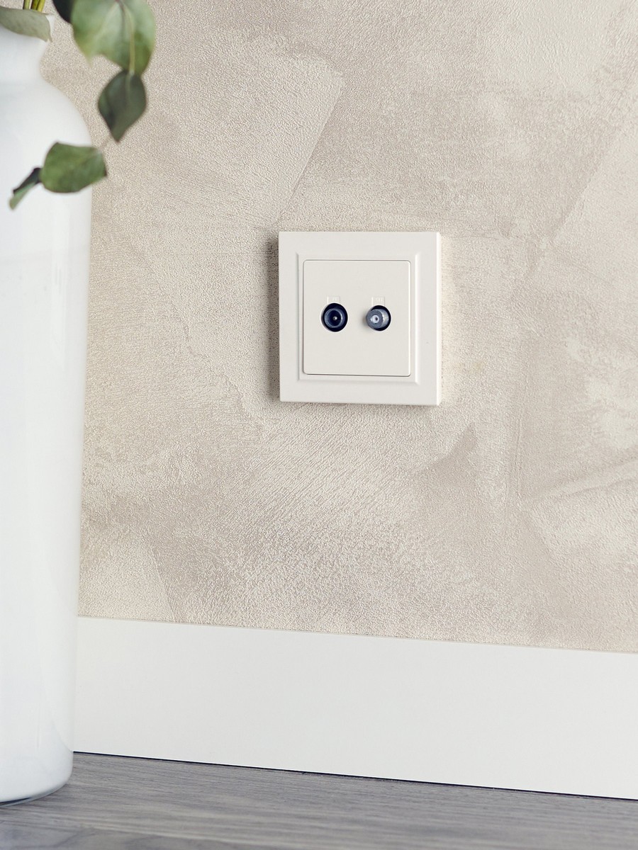 IEK Brite Жемчуг Розетка IEK BRITE двойная TV+SAT РТВ/РСп12-БрЖ жемчуг BR-AF20-O-K36