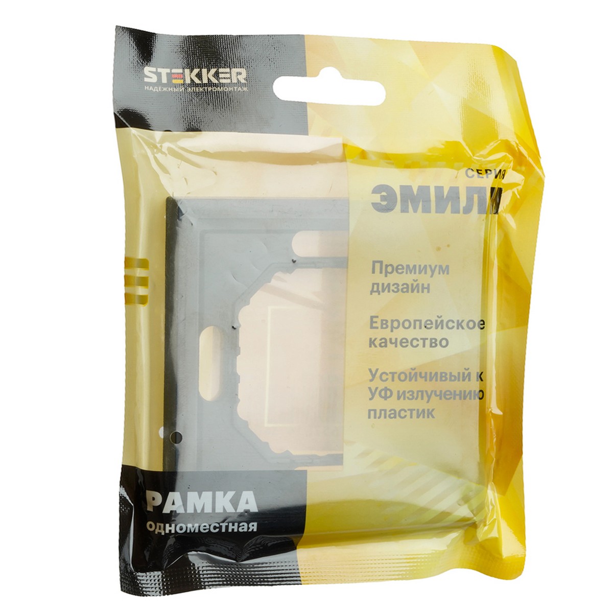 Рамка 1-ая STEKKER Эмили PFR00-5001-05 черный уголь soft touch 49858