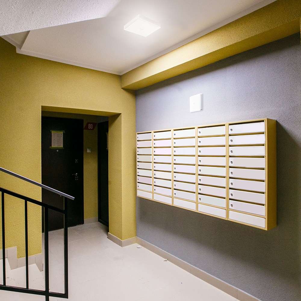 Светодиодные светильники ЖКХ Светильник светодиодный Feron AL3023 с ИК-датчиком 10W 6500K IP20 белый 41799 