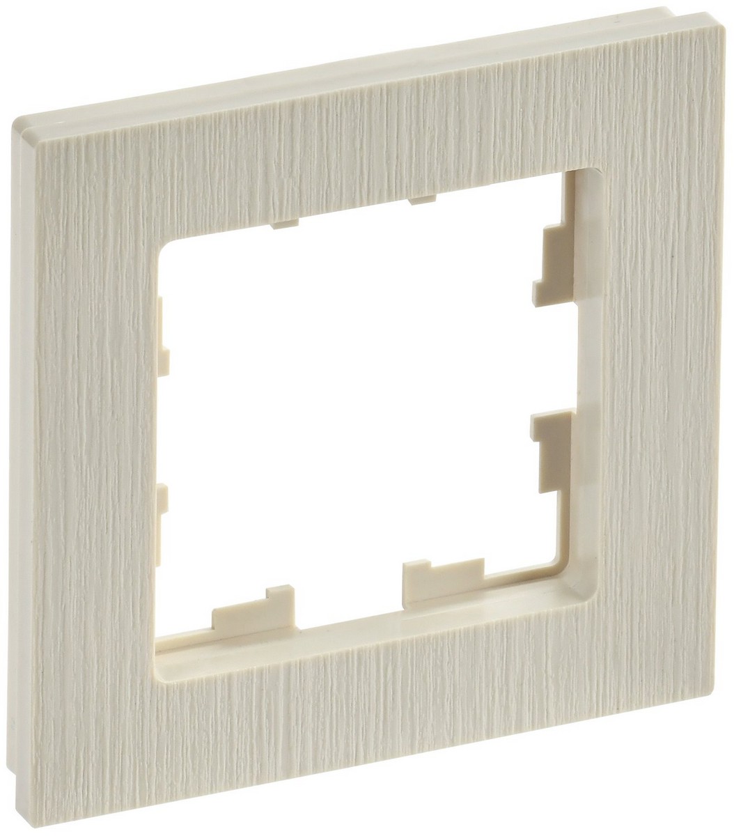 Рамка IEK BRITE DECOR Бежевый рифленый 1-м РУ-1-Бр BR-M12-51-K10