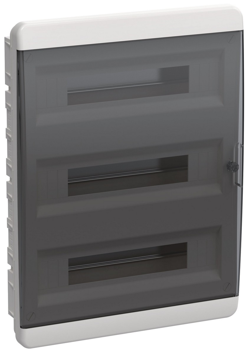 Пластиковые боксы и щиты IEK Корпус пластиковый IEK TEKFOR ЩРВ-П-54 IP41 черн. прозр. дверь TF5-KP12-V-54-41-K01-K03