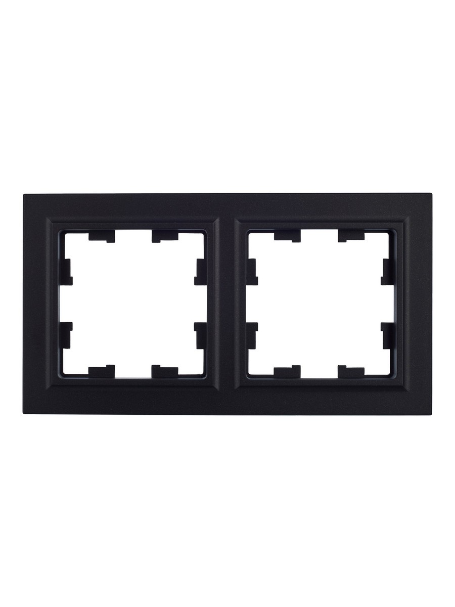 Рамка IEK BRITE 2-местная РУ-2-БрЧ черный BR-M22-K02