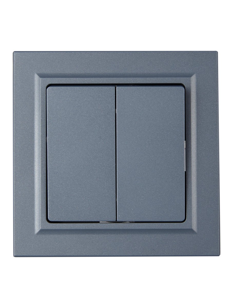 IEK Brite Маренго Выключатель IEK BRITE Маренго 2-кл. 10А в сборе ВСР10-2-0-БрМ BR-V20-0-10-K35-F