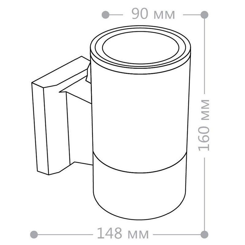Уличные настенные светильники Светильник садово-парковый Feron DH0701  на стену вверх  E27 230V серый 06297 