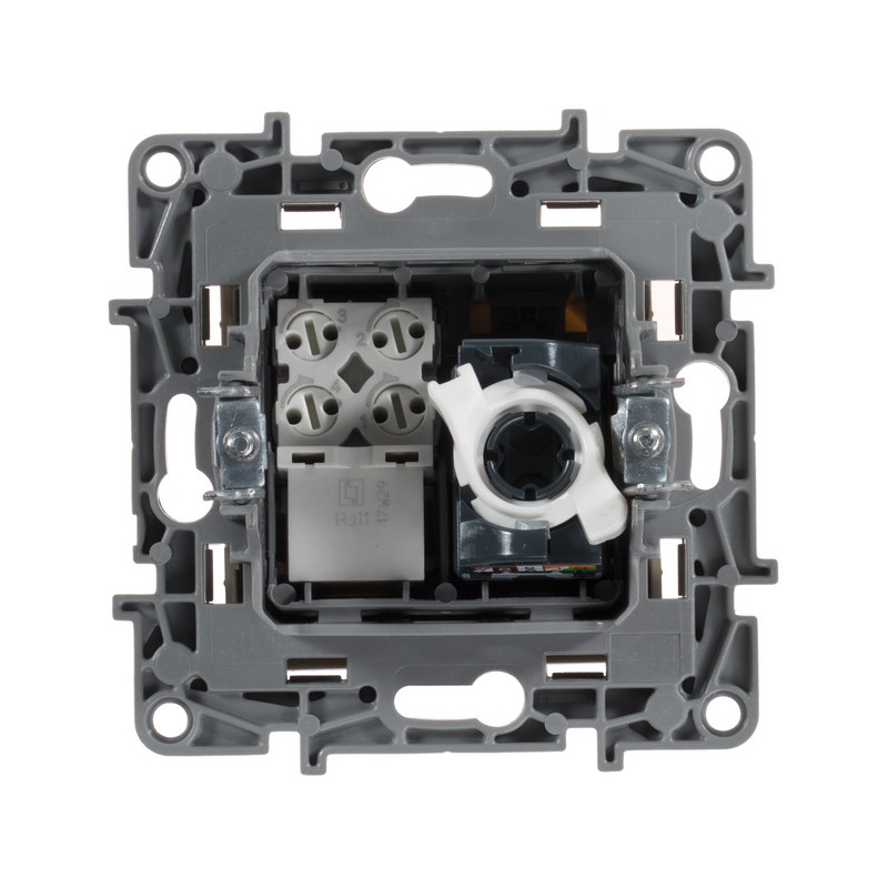 Розетка телефон + компьютер Legrand Etika слоновая кость (RJ11+RJ45) 5 кат. UTP 672352